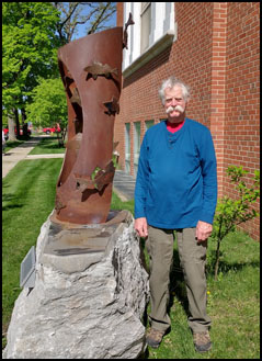 Artist-Blacksmith sculpture in Decatur, IN